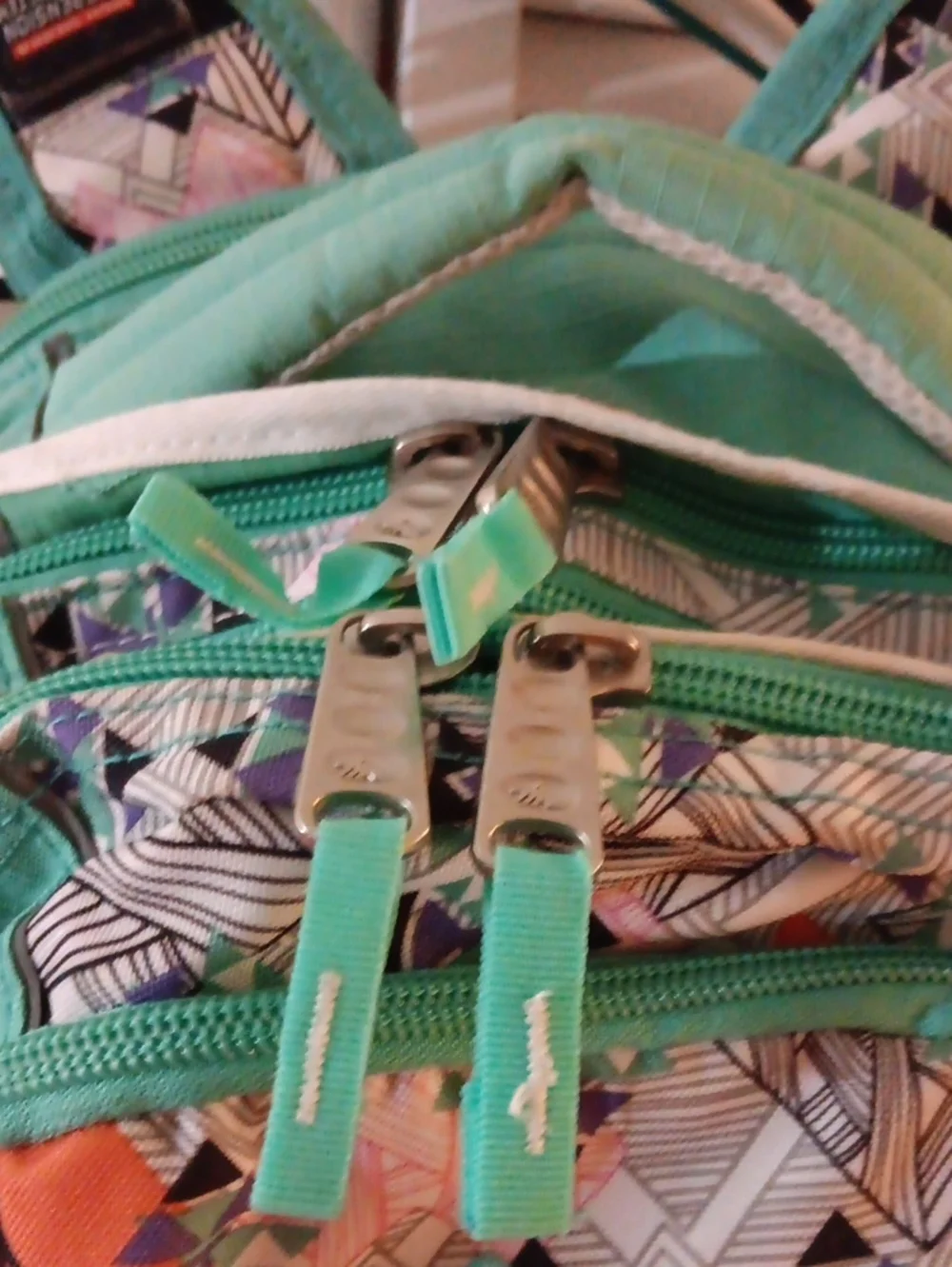 High Sierra Mint Green Geometric Backpack